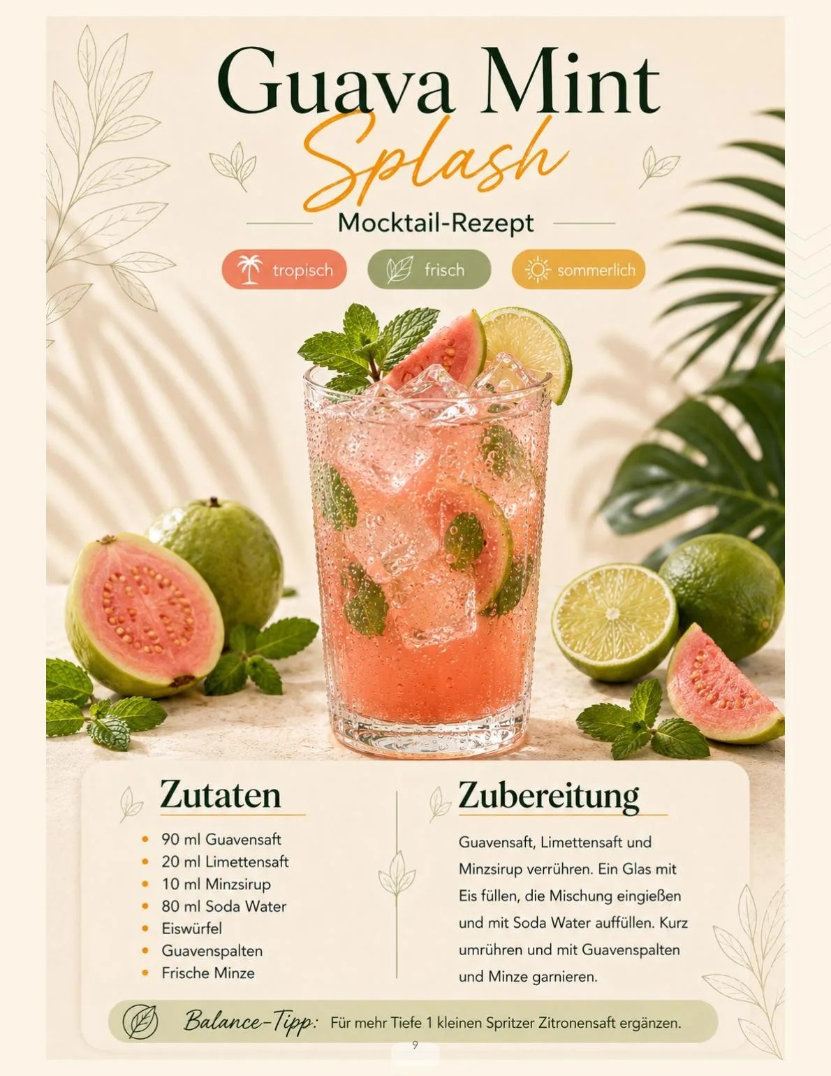 Guava Mint Splash – tropisch, frisch, sommerlich